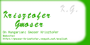 krisztofer gmoser business card